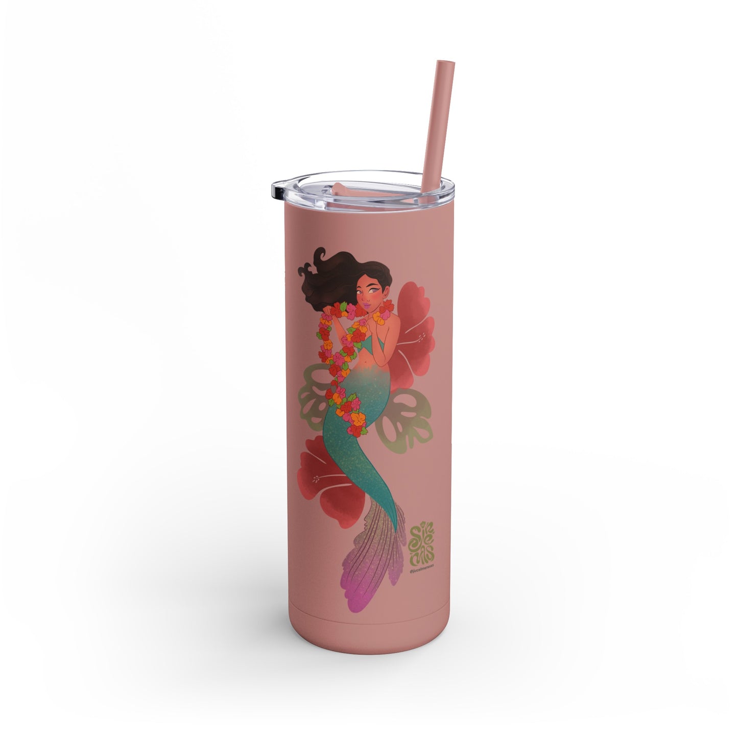 Always getting lei'd  Skinny Matte Tumbler, 20oz