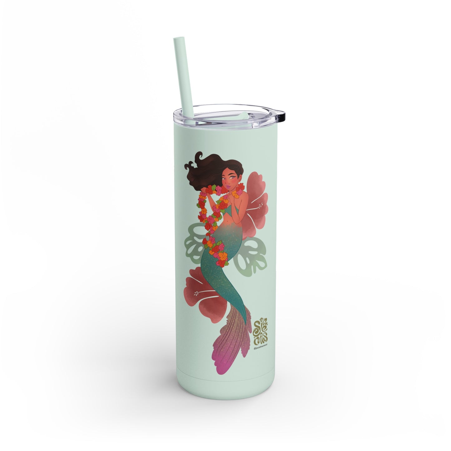 Always getting lei'd  Skinny Matte Tumbler, 20oz