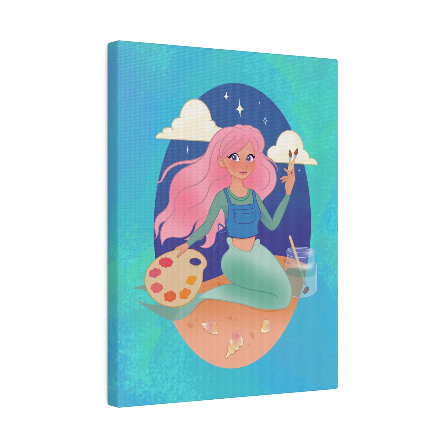 Mermaid Artist Matte Canvas, Stretched, 0.75"