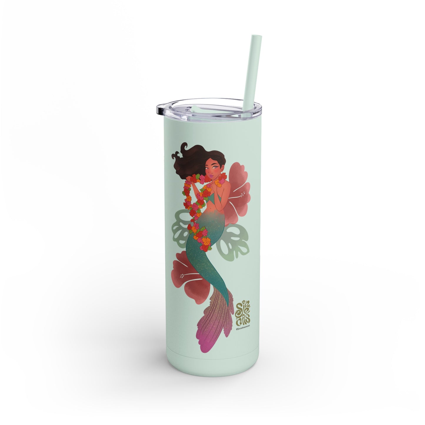 Always getting lei'd  Skinny Matte Tumbler, 20oz