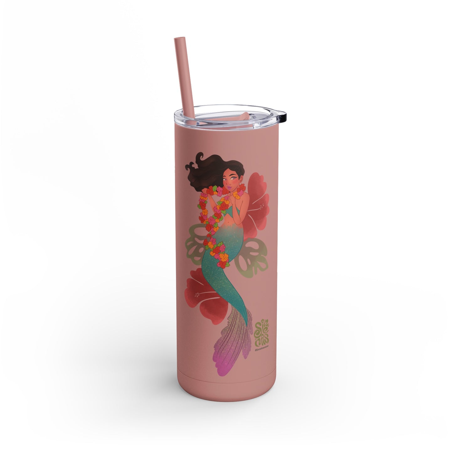 Always getting lei'd  Skinny Matte Tumbler, 20oz