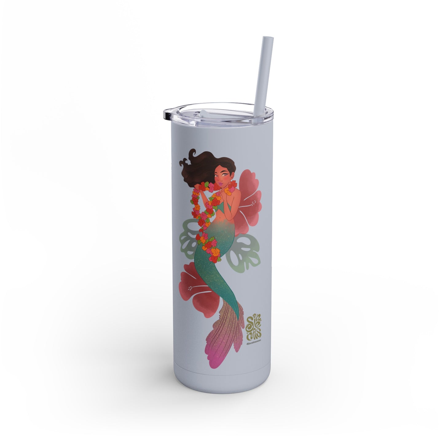 Always getting lei'd  Skinny Matte Tumbler, 20oz