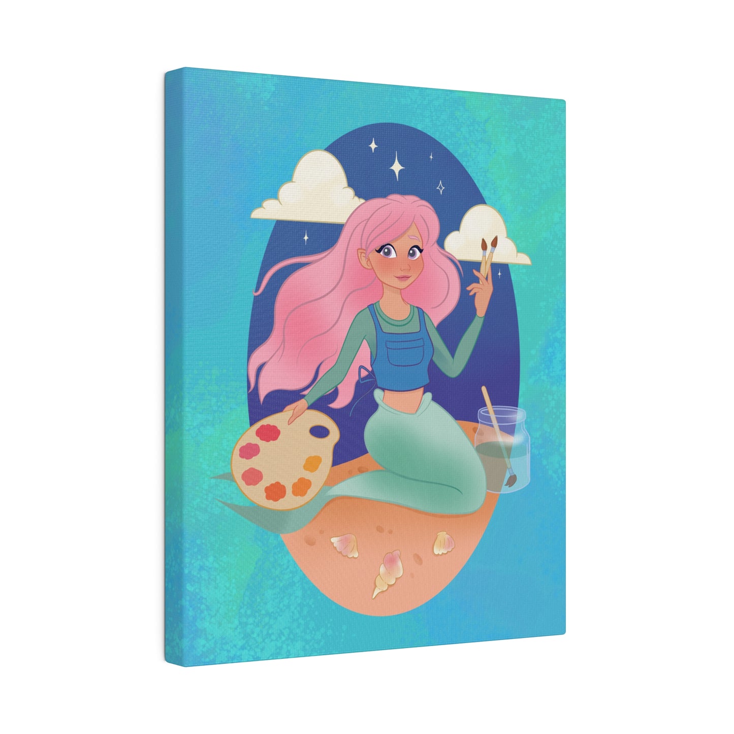 Mermaid Artist Matte Canvas, Stretched, 0.75"