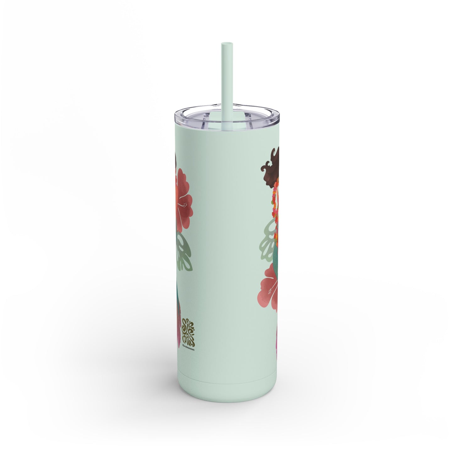 Always getting lei'd  Skinny Matte Tumbler, 20oz