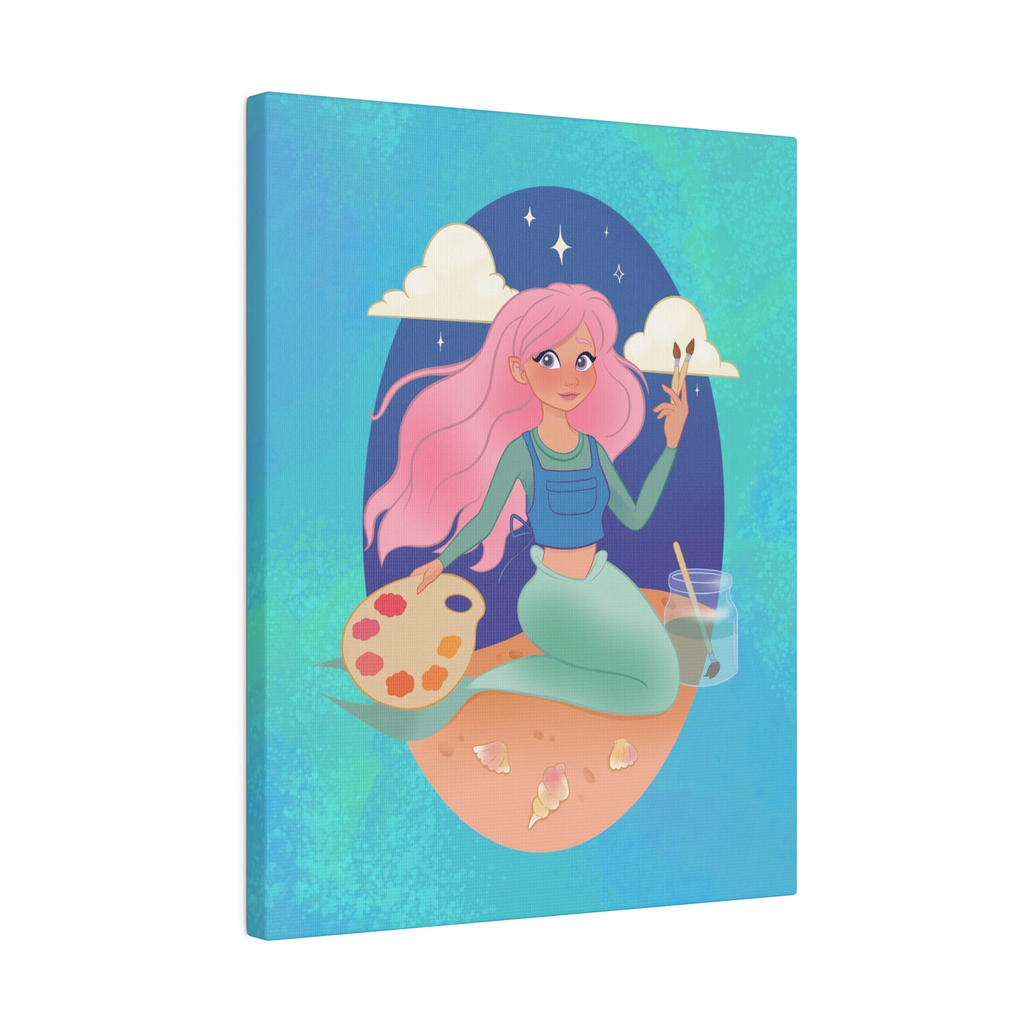 Mermaid Artist Matte Canvas, Stretched, 0.75"