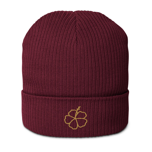 Hibiscus Organic ribbed beanie