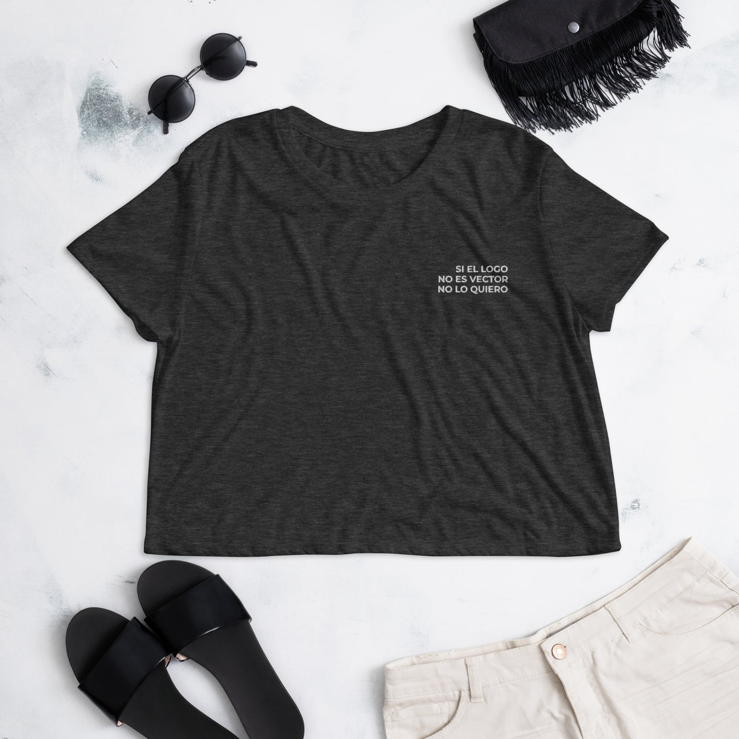 Why choose vectors? Think of them as the haute couture of design – crisp, sharp, and always in style! Our Black Crop Tee pays homage to the importance of vector magi